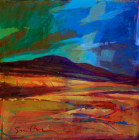 " The Mountain" 30x30 Acrylic On Canvas By Simon Bull