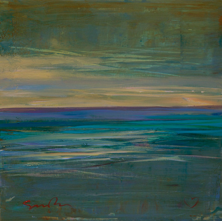 "Distance" 20x20 Acrylic On Canvas By Simon Bull