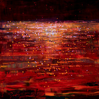 "Reflection" 41x41 Acrylic On Canvas By Simon Bull
